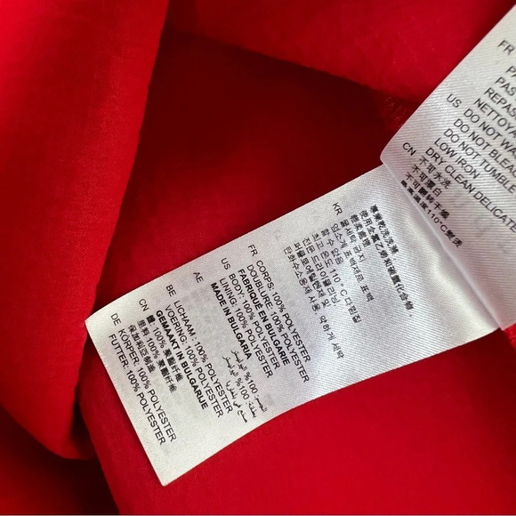 Sandro Paris Red Sleeveless V Neck Fit & Flare Dress Size 1 US S - Picture 7 of 7